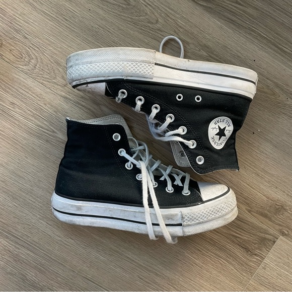Converse Shoes Black Platform High Top Converse Poshmark